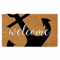 Configuracion 24 x 36 in. Anchor Welcome Rectangular Doormat Natural & Black CO3369392